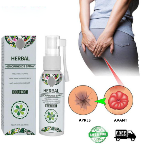 Spray Anti-Hémorroïde HERBAL: Soulage instantanément la douleur, les démangeaisons les brûlures Et Elimine l'inflammation