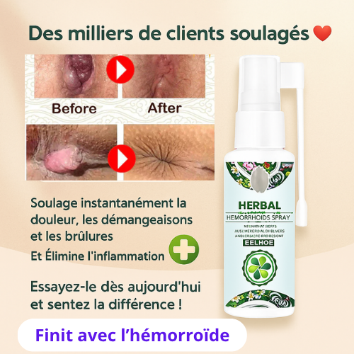 Spray Anti-Hémorroïde HERBAL: Soulage instantanément la douleur, les démangeaisons les brûlures Et Elimine l'inflammation