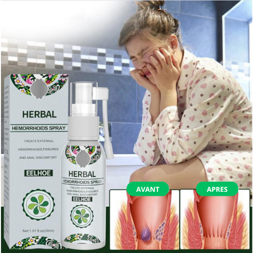 Spray Anti-Hémorroïde HERBAL: Soulage instantanément la douleur, les démangeaisons les brûlures Et Elimine l'inflammation