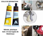 Colle de Réparation Ultra-Résistante A+B – Réparez Tout Sans Soudure En Quelques Minutes , 2 EN 1