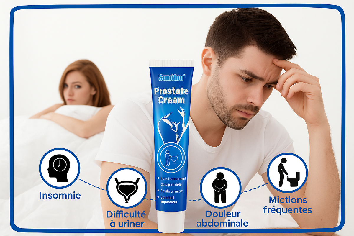 Crème Naturelle Anti-Prostate – Diminue l'inflammation, élimine les troubles urinaire,  Renforce et Redonne Confiance aux Hommes