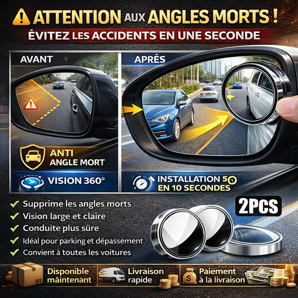 MIROIR D’ANGLE MORT 360°: Éliminer les angles morts, Améliorer la visibilité, Réduire les risques d’accident TOGO